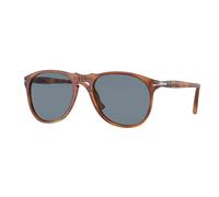 Persol Homme Persol PO9649S 96/56 Lunettes de soleil Acétate Marron Bleu Pilote Normale