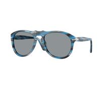 Persol Homme PO0649 1234R5 Lunettes de soleil Acétate Bleu Gris Pilote Normale
