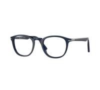 Persol Homme PO3143V 1141 Montures optiques Acétate Bleu Transparent Ronde Normale