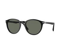 Persol Homme PO3152S 901458 Lunettes de soleil Acétate Noir Vert Ronde Polarisé