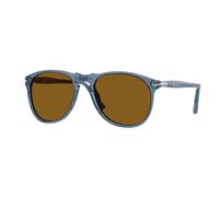 Persol Homme PO9649S 121833 Lunettes de soleil Acétate Bleu Marrone Pilote Normale