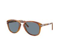 Persol Homme Sunglass PO0714SM 714SM - Steve McQueen - Couleur du Monture: Havana Clair, Couleur de Lentille: Bleu cristal