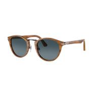 Persol Homme Sunglass PO3108S - Couleur du Monture: Rayé Marron, Couleur de Lentille: Bleu