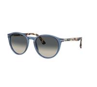 Persol Homme Sunglass PO3152S - Couleur du Monture: Bleu marine transparent, Couleur de Lentille: Gris foncé dégradé Gris clair