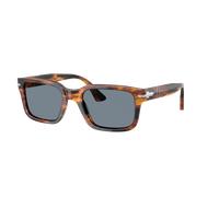 Persol Homme Sunglass PO3272S - Couleur du Monture: Striped Black & Brown, Couleur de Lentille: Bleu clair