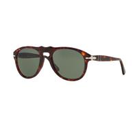 Persol Homme Persol PO0649 24/31 Lunettes de soleil Acétate Tortue Vert Pilote Normale