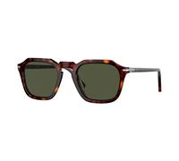 Persol Unisex Persol PO3292S 24/31 Lunettes de soleil Acétate Tortue Vert Carré Normale