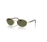 Persol Unisex Persol PO1018S IDA 515/58 Lunettes de soleil Métal Or Vert Ronde Polarisé