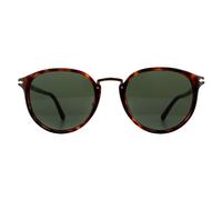 Persol Homme PO3210S 24/31 Lunettes de soleil Acétate Tortue Vert Ronde Normale