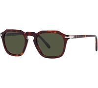 Persol Lunettes de Soleil Po3292s 24/31 48 Havane Cadre Vert Lentille Unisexe