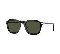 Persol Unisex Persol PO3292S 95/31 Lunettes de soleil Acétate Noir Vert Carré Normale