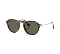 Persol Unisex Persol PO3383S 24/58 Lunettes de soleil Acétate Tortue Vert Pantos Polarisé