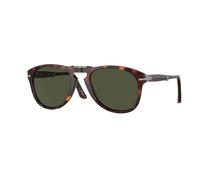 Persol Homme Persol PO0714 FOLDING 24/31 Lunettes de soleil Acétate Tortue Vert Pilote Normale
