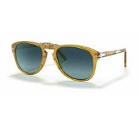 Persol PO0714SM 714 Sm 54 204/S3 Opal Jaune Soleil Steve Mcqueen Polaire Bleu