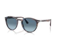 Persol PO3152S 1155Q8 Rayé Bleu Azur Pente Bleu 52 MM Homme Lunettes de Soleil