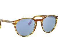 Persol Homme Persol PO3152S 904356 Lunettes de soleil Acétate Marron Bleu Ronde Normale