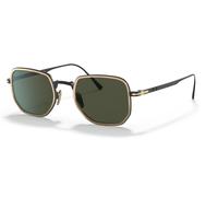 Persol PO5006ST 800831 Doré Noir Carré Rond Homme 47 MM Titane Soleil