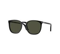 Persol Unisex Persol PO3316S 95/31 Lunettes de soleil Acétate Noir Vert Ronde Normale