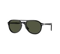 Persol Unisex Persol PO3235S EL PROFESOR SERGIO 95/31 Lunettes de soleil Acétate Noir Vert Pilote Normale