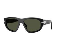 Persol Lunettes de soleil PO0050S 95/31 – Unisexe Acétate Noir/Vert Géométrique Normale