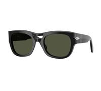 Persol Unisex Persol PO0064S 95/31 Lunettes de soleil Acétate Noir Vert Pillow Normale