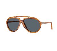 Persol Unisex Persol PO0202S 960/R5 Lunettes de soleil Acétate Tortue Bleu Carré Normale