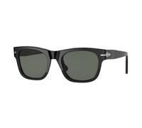 Persol Unisex PO3269S 95/58 Lunettes de soleil Acétate Noir Vert Carré Polarisé