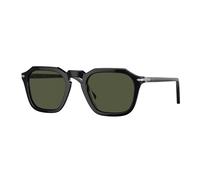 Persol Unisex Persol PO3292S 95/31 Lunettes de soleil Acétate Noir Vert Carré Normale