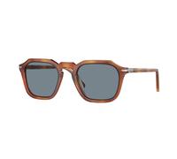 Persol Unisex Persol PO3292S 96/56 Lunettes de soleil Acétate Marron Bleu Carré Normale