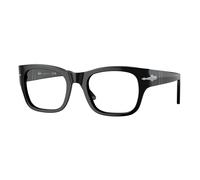 Persol Unisex Persol PO3297V 95 Montures optiques Acétate Noir Transparent Carré Normale