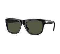 Persol Unisex Persol PO3306S 95/31 Lunettes de soleil Acétate Noir Vert Carré Normale