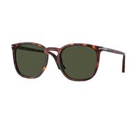 Persol Unisex Persol PO3316S 24/31 Lunettes de soleil Acétate Tortue Vert Ronde Normale
