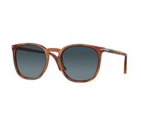 Persol Unisex Persol PO3316S 96/S3 Lunettes de soleil Acétate Marron Bleu Ronde Polarisé Ombré