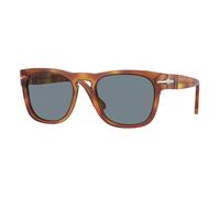 Persol Unisex Persol PO3333S ELIO 96/56 Lunettes de soleil Acétate Marron Bleu Carré Normale