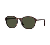 Persol Unisex Sunglass PO3343S - Couleur du Monture: Havana, Couleur de Lentille: Vert