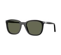 Persol Unisex PO3355S 95/58 Lunettes de soleil Acétate Noir Vert Pillow Polarisé
