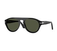 Persol Unisex Persol PO3370S 95/31 Lunettes de soleil Acétate Noir Vert Pilote Normale