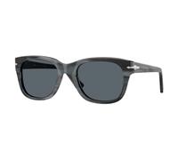 Persol Unisex Persol PO3372S 1224R5 Lunettes de soleil Acétate Gris Bleu Carré Normale
