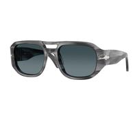 Persol Unisex Persol PO3373S VINCENT 1192S3 Lunettes de soleil Acétate Gris Bleu Pilote Polarisé Ombré