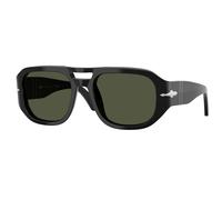 Persol Unisex Sunglass PO3373S - Vincent - Couleur du Monture: Noir, Couleur de Lentille: Vert