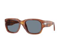 Persol Unisex Persol PO3380S 96/56 Lunettes de soleil Acétate Marron Bleu Carré Normale