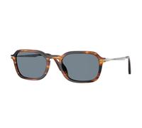 Persol Unisex Persol PO3381S 123556 Lunettes de soleil Acétate Marron Bleu Pantos Normale