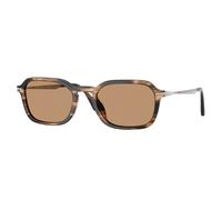 Persol Unisex Persol PO3381S 123653 Lunettes de soleil Acétate Marron Marron Pantos Normale