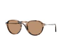 Persol Unisex Persol PO3383S 123653 Lunettes de soleil Acétate Marron Marron Pantos Normale