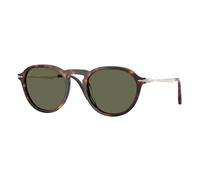 Persol Unisex Persol PO3383S 24/58 Lunettes de soleil Acétate Tortue Vert Pantos Polarisé