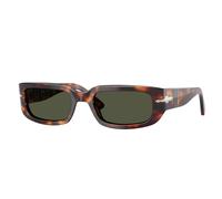 Persol Unisex Persol PO3385S MEL 24/31 Lunettes de soleil Acétate Tortue Vert Pillow Normale