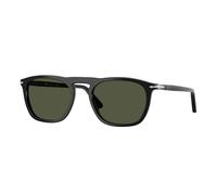 Persol Unisex Persol PO3391S GAE 95/31 Lunettes de soleil Acétate Noir Vert Carré Normale