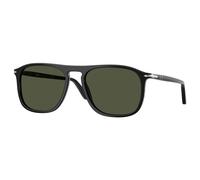 Persol Unisex Persol PO3392S 95/31 Lunettes de soleil Acétate Noir Vert Carré Normale