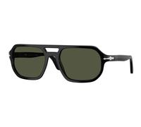 Persol Unisex Persol PO3393S GUIDO 95/31 Lunettes de soleil Acétate Noir Vert Pillow Normale