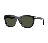 Persol Unisex Persol PO3395S 95/31 Lunettes de soleil Acétate Noir Vert Pantos Normale
